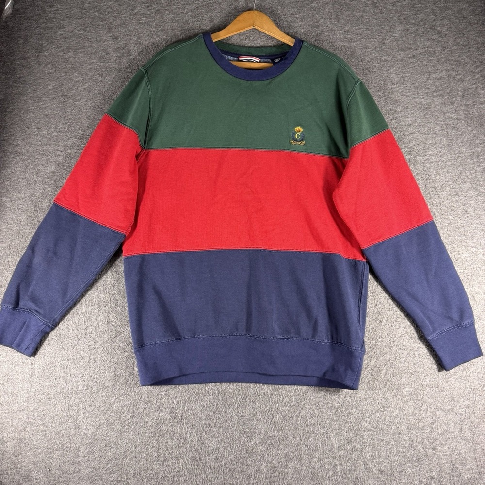 Vintage Chaps Ralph Lauren Color block Crewneck Sweatshirt Mens SZ M 90's Retro